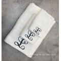 Embroidered White towels 100% Cotton Bath towel Hotel